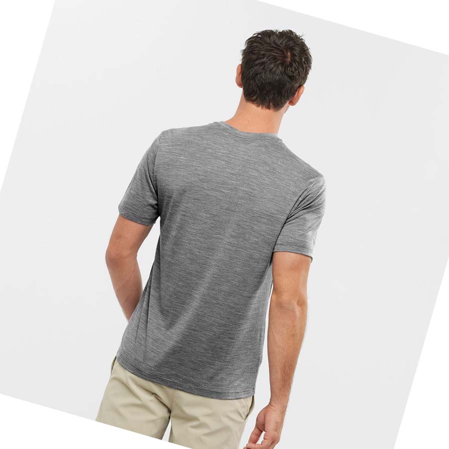 Camiseta Salomon OUTLIFE MERINO BLEND Hombre Grises | MX 3222VRW